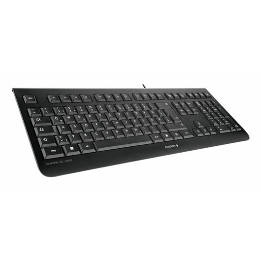 Teclado Cherry KC 1000 USB QWERTY Portugués Negro Cable 1.8m ABS Completo