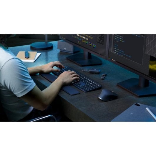 Teclado Logitech 920-011607 AZERTY LED Grafite Inalámbrico RF Wireless + Bluetooth