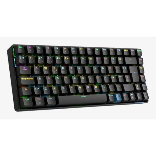 Teclado mecánico Hiditec GM1K Wireless 75% Gateron Pro Red RGB Hot-Swap Español
