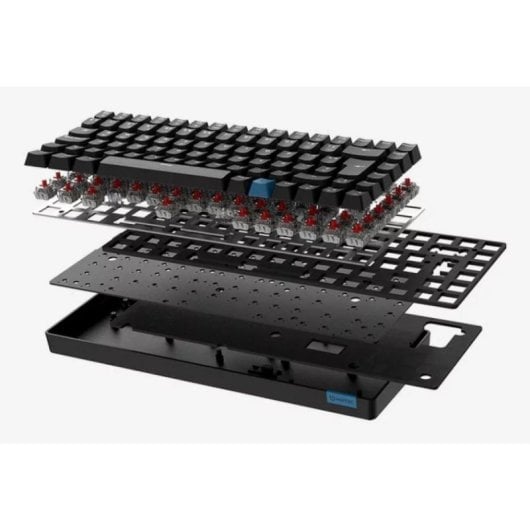 Teclado mecánico Hiditec GM1K Wireless 75% Gateron Pro Red RGB Hot-Swap Español