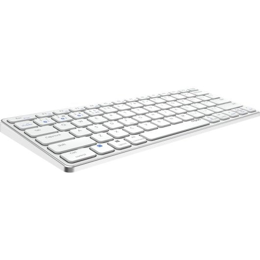 Tastatur Rapoo E9600M Kabellos Bluetooth 5.0 Mini Ultrakompakt Aluminium Weiß