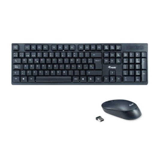 Kit Clavier Equip 245221 Inalámbrico QWERTY Avec Souris Incluse