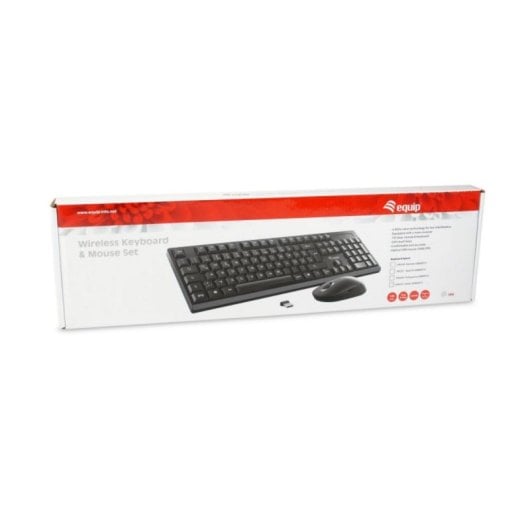 Kit Clavier Equip 245221 Inalámbrico QWERTY Avec Souris Incluse