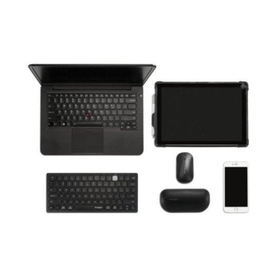Teclado Kensington Mini Compacto Inalámbrico Dual RF+Bluetooth QWERTY Español Negro