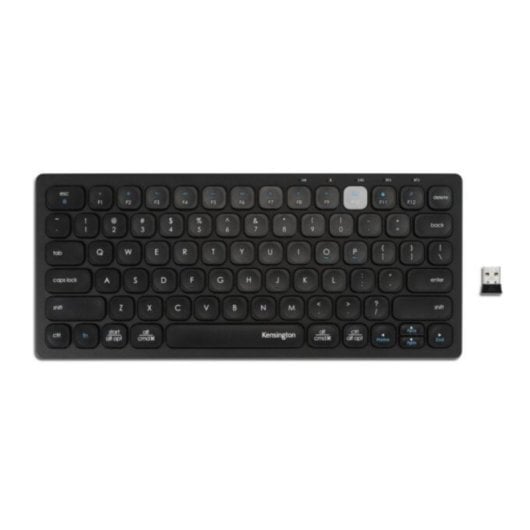 Teclado Kensington Mini Compacto Inalámbrico Dual RF+Bluetooth QWERTY Español Negro
