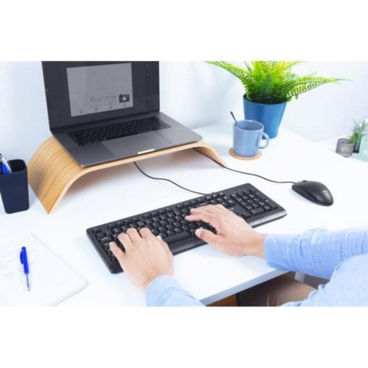 Pack Teclado Trust Primo QWERTY Español Alámbrico Perfil Bajo Negro + Ratón Ambidiestro