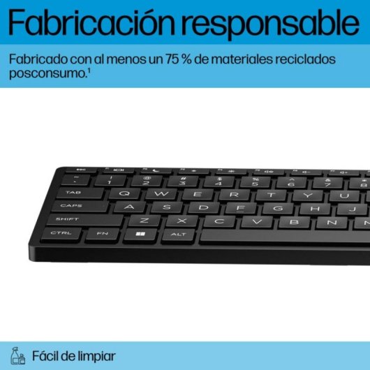 Teclado HP 320MK Interruptor de Membrana Cableado USB Negro Ratón Incluido Copilot
