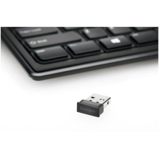Kabellose Tastatur Kensington Slim Type QWERTY 2.4 GHz Schwarz Vollformat