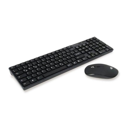 Clavier Conceptronic ORAZIO01DE sans fil QWERTZ allemand avec souris optique noire