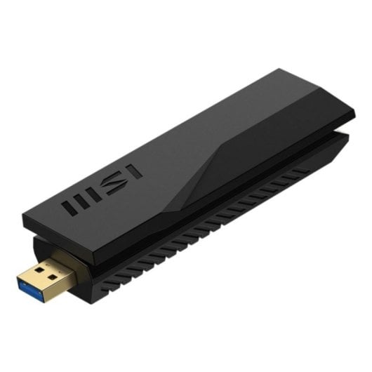 Adaptador WiFi MSI BE6500 USB 3.2 WiFi 7 2880Mbps 6GHz Antena Alta Ganancia Negro