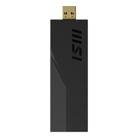 Adaptador WiFi MSI BE6500 USB 3.2 WiFi 7 2880Mbps 6GHz Antena Alta Ganancia Negro