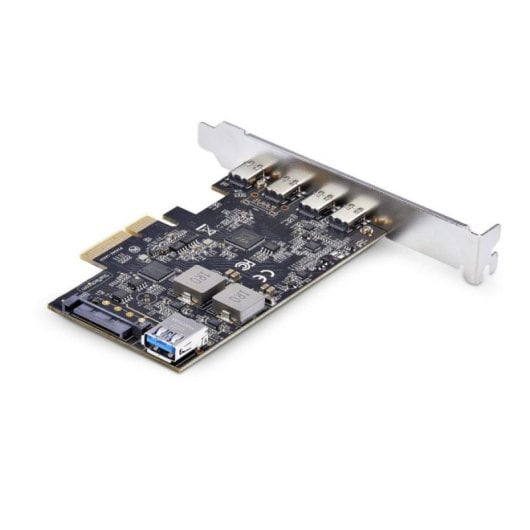 PCIe USB Erweiterungskarte 4x USB-C 1x USB-A 10 Gbps ASMEDIA ASM3142 SATA PCI 3.0 Schwarz