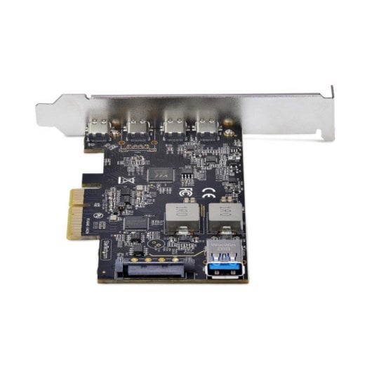 PCIe USB Erweiterungskarte 4x USB-C 1x USB-A 10 Gbps ASMEDIA ASM3142 SATA PCI 3.0 Schwarz