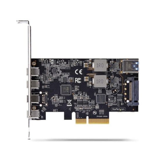 PCIe USB Erweiterungskarte 4x USB-C 1x USB-A 10 Gbps ASMEDIA ASM3142 SATA PCI 3.0 Schwarz