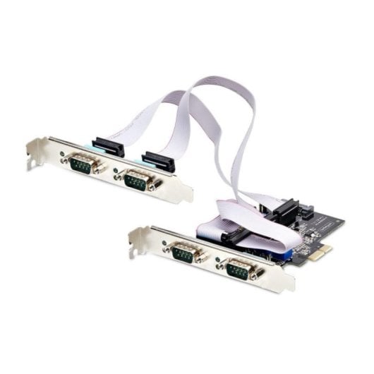 PCIe Serielle Schnittstellenkarte 4 Port DB9 RS232/422/485 ASIX-AX99100 Schwarz