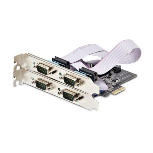 PCIe Serielle Schnittstellenkarte 4 Port DB9 RS232/422/485 ASIX-AX99100 Schwarz