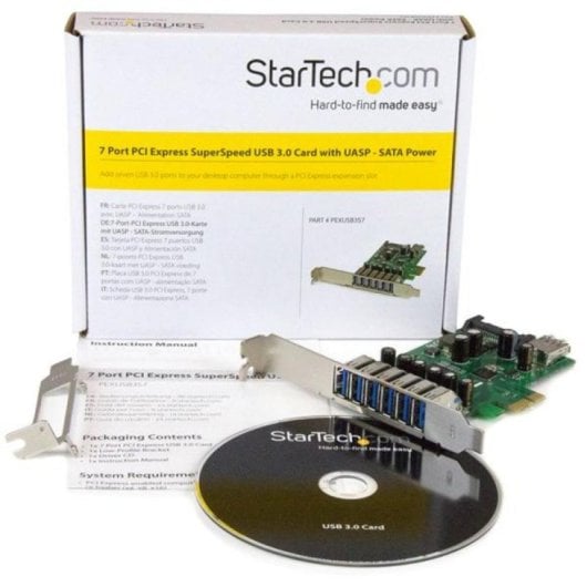 Scheda PCI Express StarTech 7 Porte USB 3.2 Gen 1 con Alimentazione SATA Low-profile / Full-height