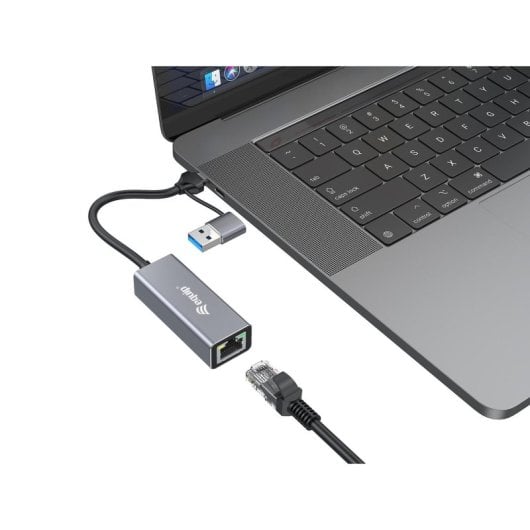 Adaptador de red Equip 133495 USB-C a 2,5GbE Aluminio Gris USB-A/USB-C/RJ45