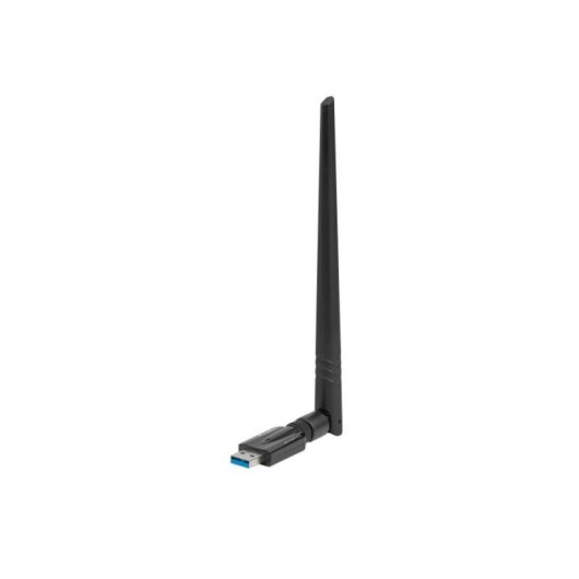 Adaptador Wi-Fi Lanberg NC-1200-WIE USB 1200 Mbps Doble Banda Antena Externa Negro