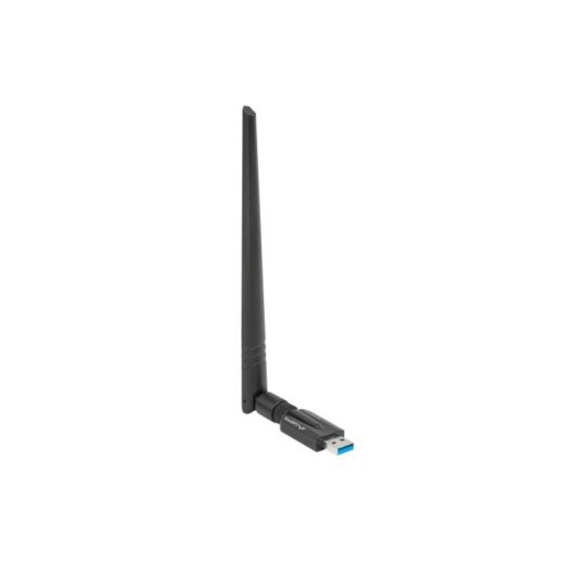 Adaptador Wi-Fi Lanberg NC-1200-WIE USB 1200 Mbps Doble Banda Antena Externa Negro