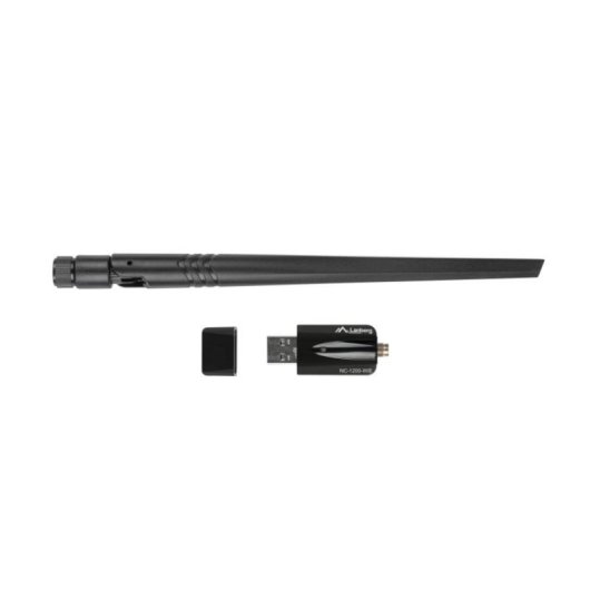 Adaptador Wi-Fi Lanberg NC-1200-WIE USB 1200 Mbps Doble Banda Antena Externa Negro