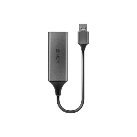 Adaptador de red Lindy 43298 USB 3.2 Gen 1 a Gigabit Ethernet Realtek RTL8153 Plata