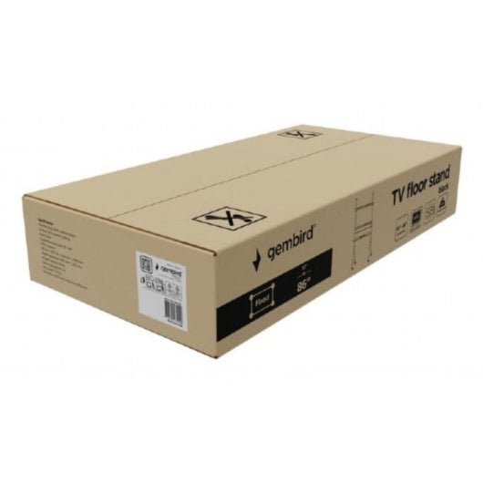 Support TV Gembird TVS-86F-02 Noir Acier 139,7 cm (55") - 2,18 m (86")