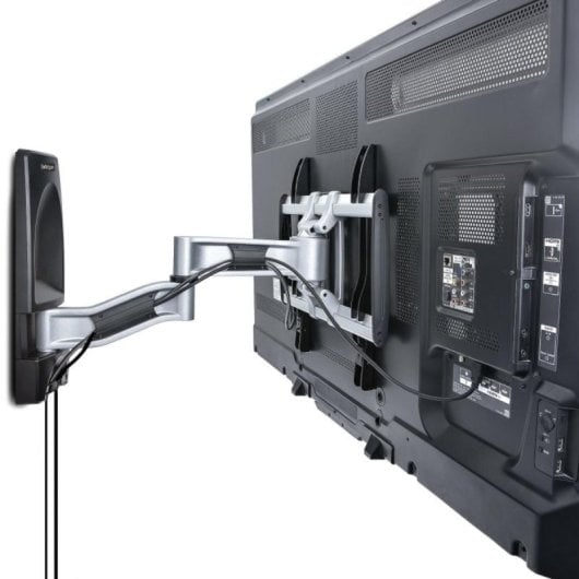 TV Wandhalterung StarTech.com VESA 400x400 26–65" 45 kg Schwenkbar Neigbar Schwarz Silber