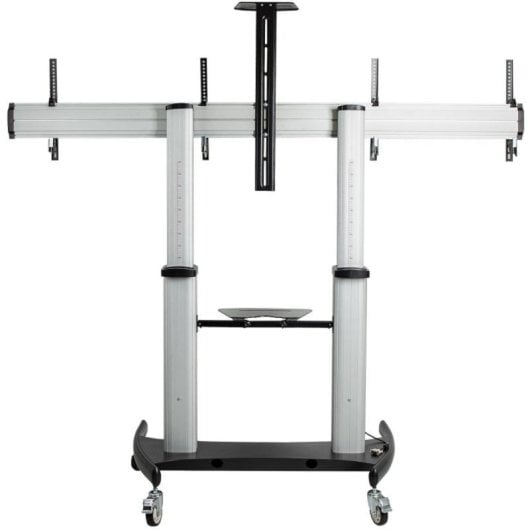 TV-Rollwagen StarTech.com STNDMTVDUO Höhenverstellbar Neigbar Schwarz Silber TV-Ständer
