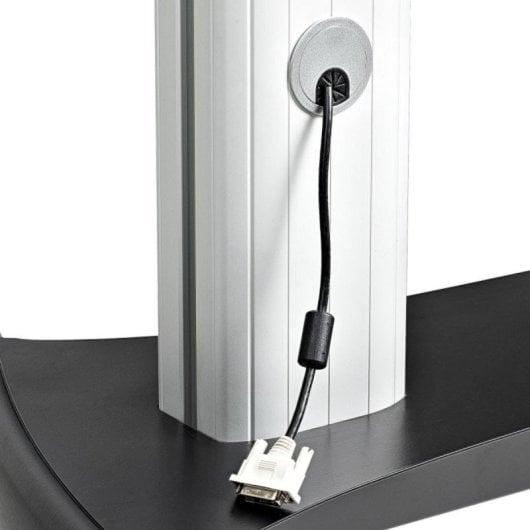 TV-Rollwagen StarTech.com STNDMTVDUO Höhenverstellbar Neigbar Schwarz Silber TV-Ständer
