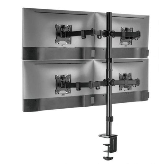 Monitorhalterung Equip Für Vier Monitore 17-32 Zoll Abnehmbar Schwarz Monitorhalterung Equip Für Vier Monitore 17-32 Zoll Abnehmbar Schwarz
