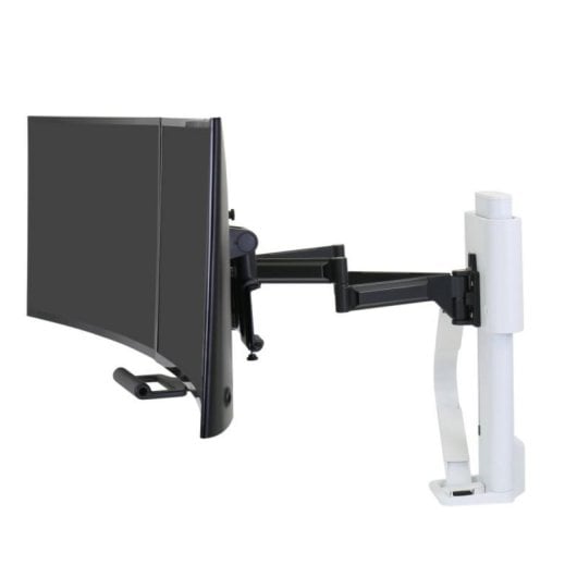 Soporte monitor Ergotron TRACE 45-631-216 blanco doble brazo, 9,8kg, hasta 27” inclinable