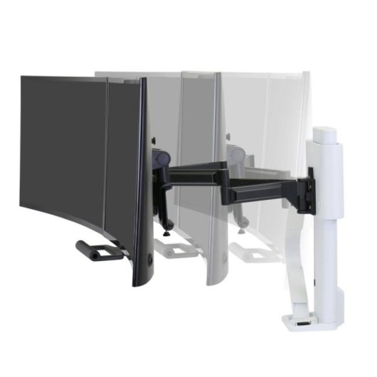 Soporte monitor Ergotron TRACE 45-631-216 blanco doble brazo, 9,8kg, hasta 27” inclinable