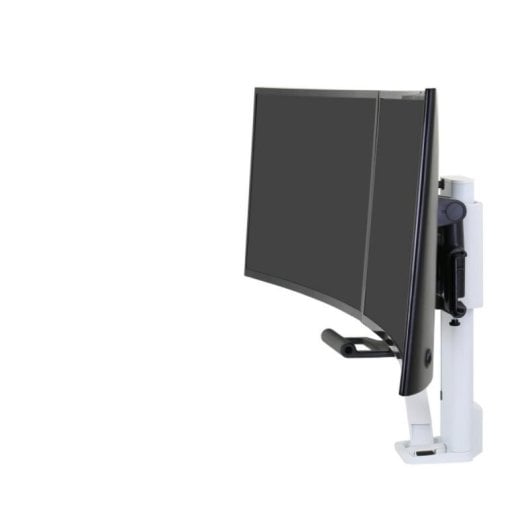 Soporte monitor Ergotron TRACE 45-631-216 blanco doble brazo, 9,8kg, hasta 27” inclinable