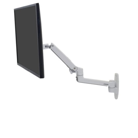 Brazo para monitor Ergotron LX de pared aluminio blanco, 34", 11,3kg, inclinación y giro avanzados