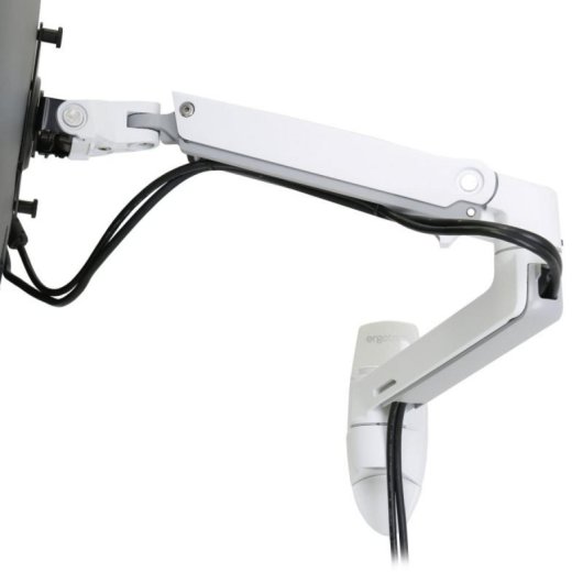 Brazo para monitor Ergotron LX de pared aluminio blanco, 34", 11,3kg, inclinación y giro avanzados