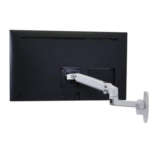 Brazo para monitor Ergotron LX de pared aluminio blanco, 34", 11,3kg, inclinación y giro avanzados