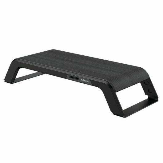 Soporte de escritorio Fellowes 8060501 18kg ajuste altura manual aluminio madera negro