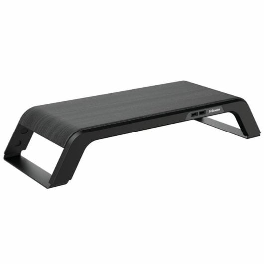 Soporte de escritorio Fellowes 8060501 18kg ajuste altura manual aluminio madera negro