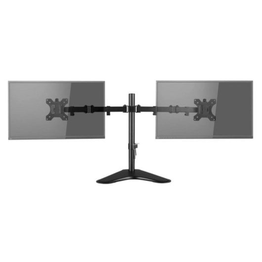 Soporte monitor escritorio V7 doble independiente hasta 32" 8kg ajuste altura negro