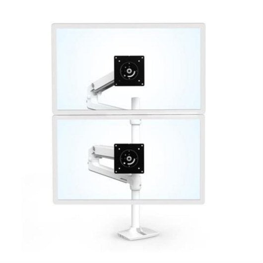 Bras de Montage Ergotron LX Double Empilé, 9,1 kg, 101,6 cm (40"), Ajustable, Blanc