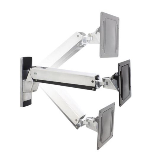 Soporte de Pared Ergotron Interactive Arm VHD Ajuste de Altura 31,8kg 30-60" Aluminio/Negro