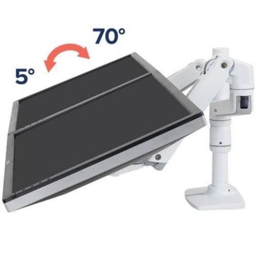 Soporte de Monitor Ergotron LX Series 45-492-216 Doble Apilado 18kg Ajuste Altura Blanco