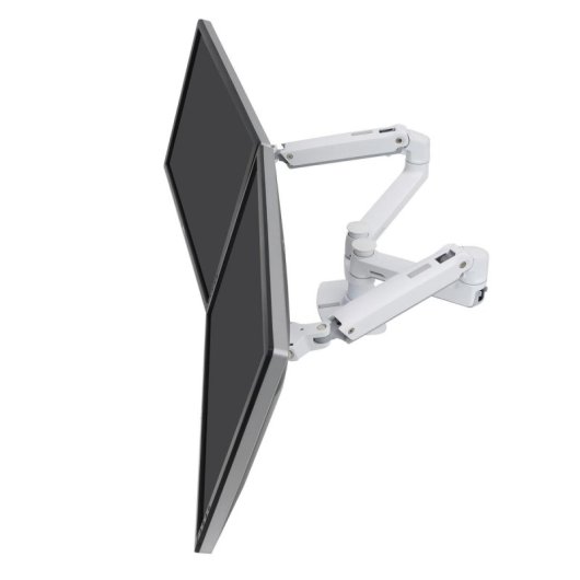 Soporte Monitor Ergotron LX 45-491-216 Blanco Ajuste Altura Doble Brazo hasta 27"/18,1Kg