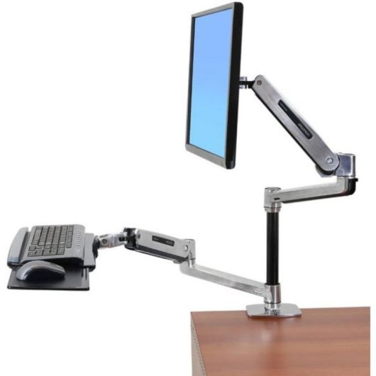 Bras Ergotron LX Série HD Sit-Stand 13,6 kg 116,8 cm (46") Ajustements de hauteur Aluminium