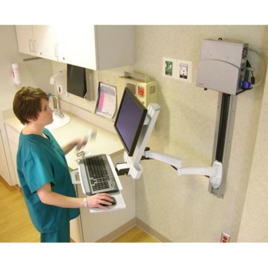 Soporte para Monitor Ergotron Combo 200 Brazo Extensible Blanco hasta 8,2 kg 24" Pared