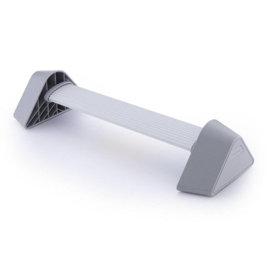 Reposapiés Kensington Oscilante Barra Giratoria 360° Aluminio Plata 136kg Antiderrapante