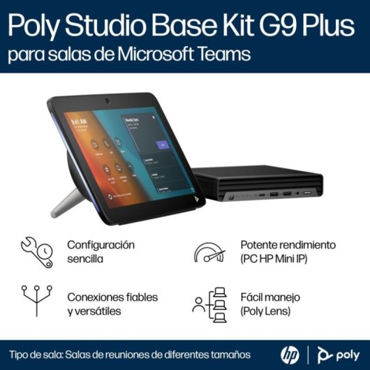 Terminal Multimedia Poly Studio Base Kit G9 Plus i7-13700T 16GB DDR5 256GB SSD Preto