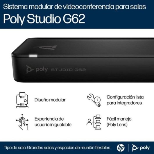 Sistema de videoconferencia Poly Studio G62 4K Ultra HD Wifi Bluetooth Negro Kit Montaje