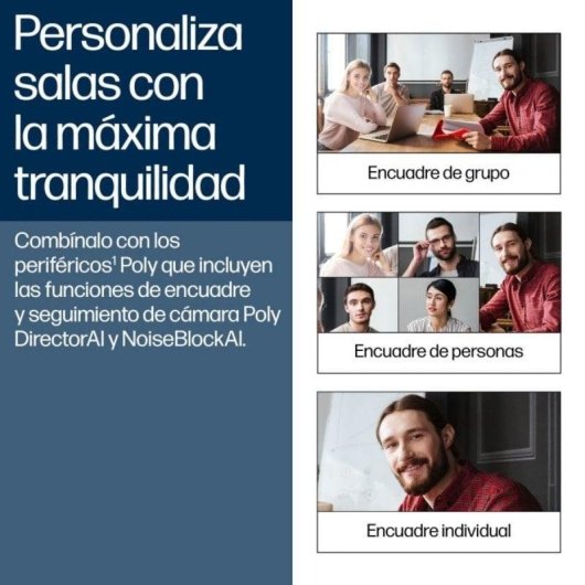 Sistema de videoconferencia Poly Studio G62 4K Ultra HD Wifi Bluetooth Negro Kit Montaje